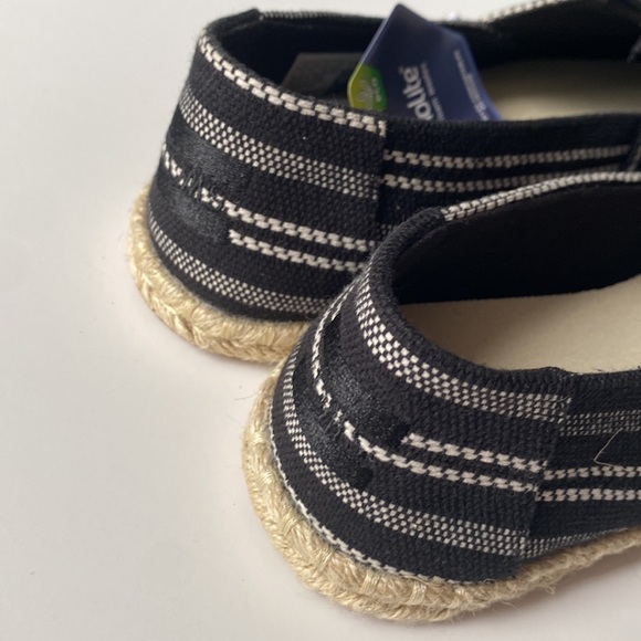Toms NIB Alpargata Rope slip on espadrille shoes. Black Global Stripe size 7.5 - Picture 6 of 11